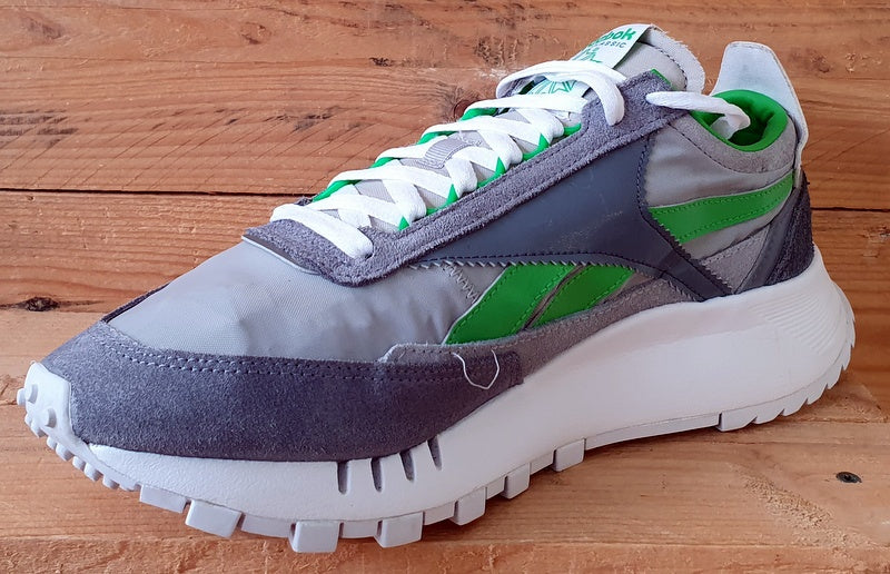 Reebok Classic Legacy Textile/Suede Trainers UK9.5/US10.5/EU44 FY8323 Grey/Green