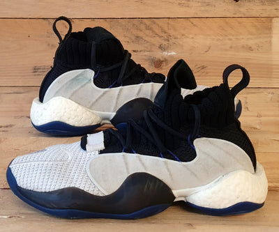 Adidas Crazy BYW Mid Knit/Suede Trainers UK7/US7.5/E40.5 B42244 Black/Blue/White