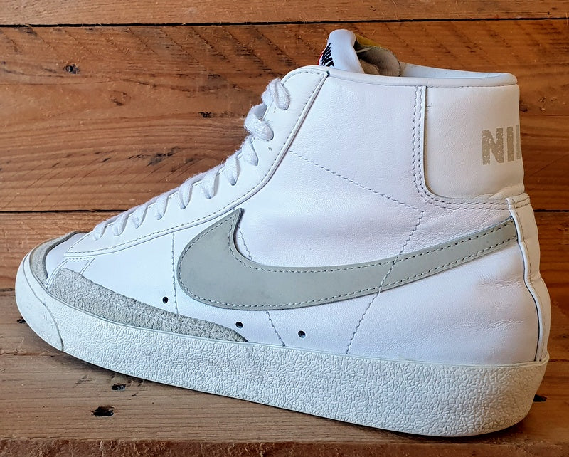 Nike Blazer Mid 77 Leather Trainers UK8/US9/EU42.5 BQ6806-106 White Light Bone