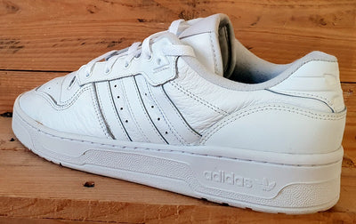 Adidas Rivalry Low Leather Trainers UK11/US11.5/EU46 EF8729 Triple White