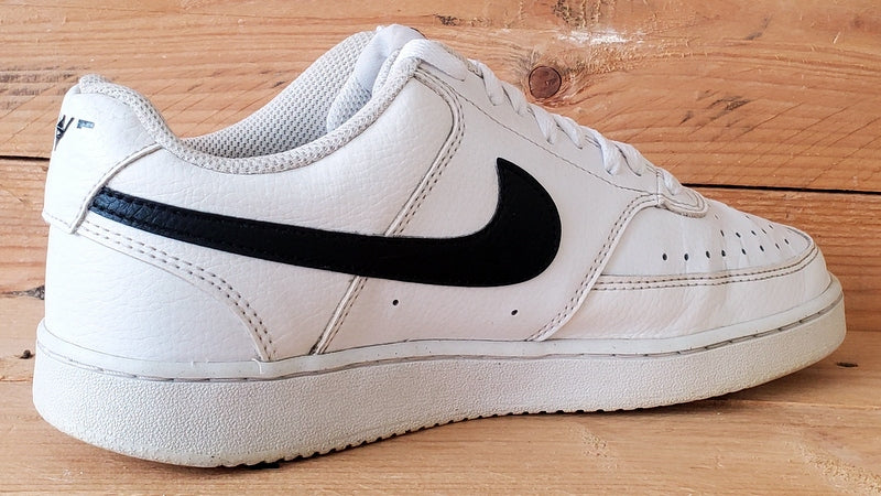 Nike Court Vision Low Leather Trainers UK6/US8.5/EU40 DH3158-101 White/Black
