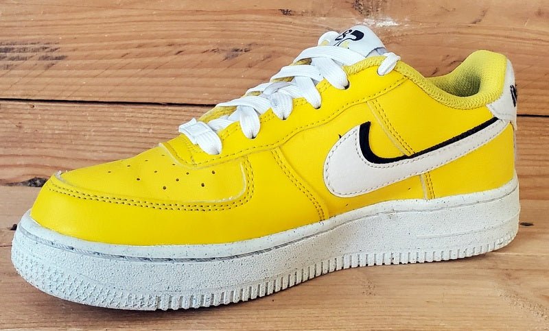 Nike Air Force 1 Low Leather Trainers UK4/US4.5Y/EU36.5 DQ0359-700 Tour Yellow