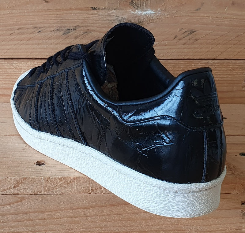 Adidas Superstar 80s Low Leather Trainers UK8/US9.5/EU42 BB2055 Core Black