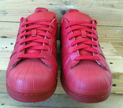 Adidas Superstar Adicolour Low Leather Trainers UK9/US9.5/EU43 S80326 Triple Red