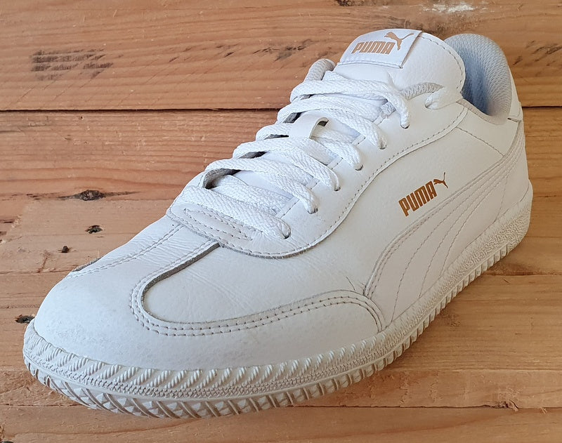 Puma Astro Cup Low Leather Trainers UK9/US10/EU43 364585-03 White/Gold