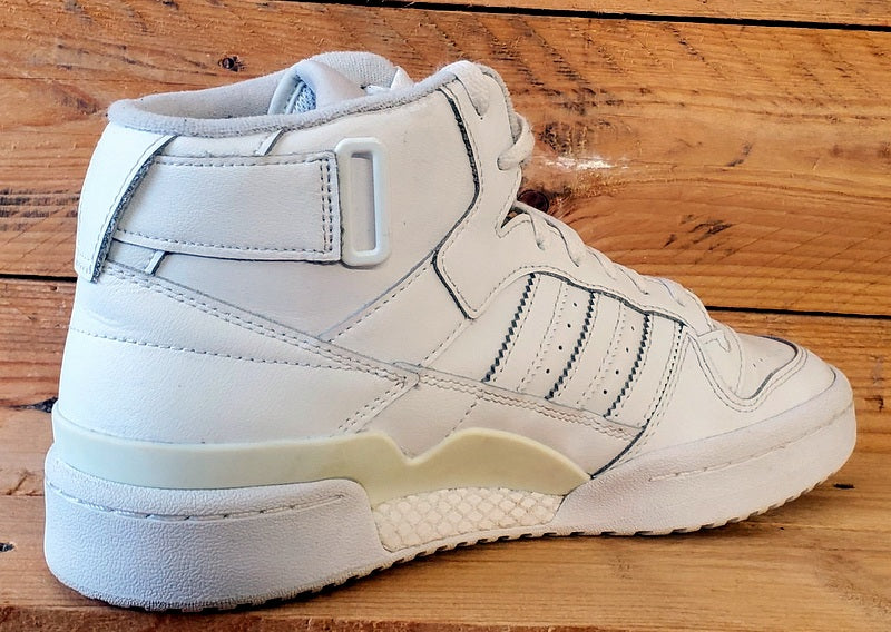 Adidas Forum Mid Leather Trainers UK7.5/US8/EU41 FY4975 Triple White