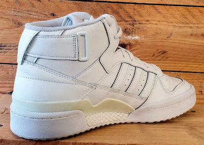 Adidas Forum Mid Leather Trainers UK7.5/US8/EU41 FY4975 Triple White