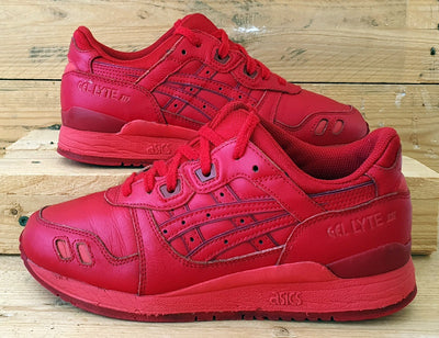 Asics Gel Lyte III Low Leather Trainers H63QK Valantines Red UK5/US6/EU38