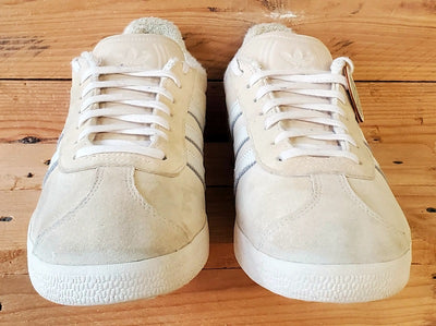 Adidas Gazelle Low Suede Trainers UK8.5/US9/EU42.5 EE5501 Ecru Tint/White
