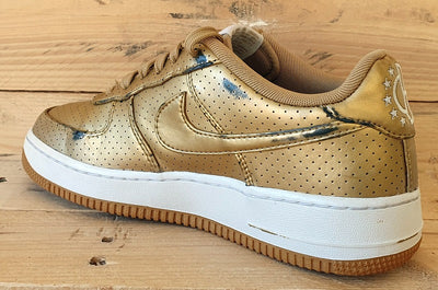 Nike Air Force 1 Low LV8 Leather Trainers UK5.5/US6Y/EU38.5 820438-700 Gold