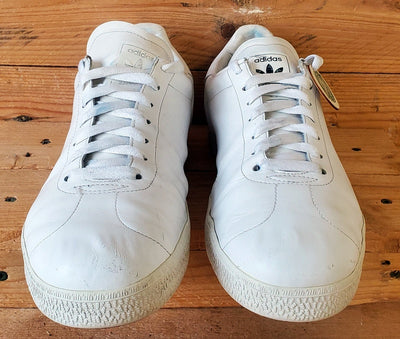 Adidas Gazelle Low Leather Trainers UK10/US10.5/Eu44.5 018113 Triple White