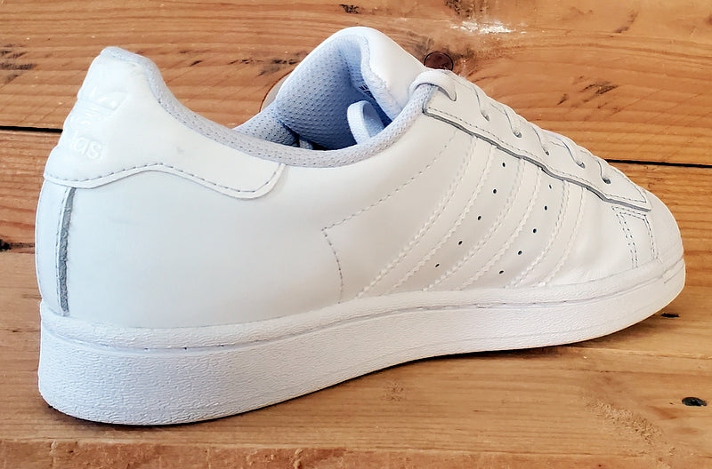 Adidas Superstar Low Leather Trainers UK4/US4.5/EU36.5 EF5399 Triple White