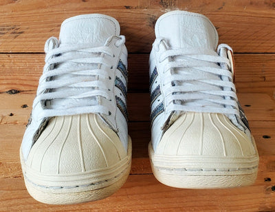 Adidas Superstar Low Leather Trainers UK8/US8.5/EU42 BZ0148 White/Iridescent