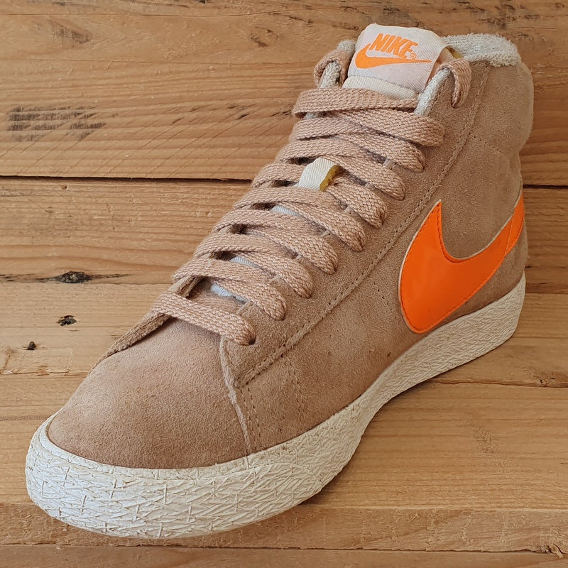 Nike Blazer Mid Suede Trainers UK5 US7.5 EU38.5 518171 202 Beige Orange White VintageTrainers