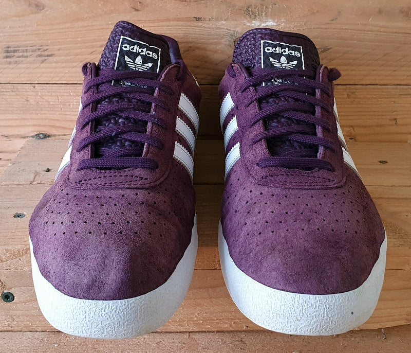 Adidas 350 Low Suede Trainers UK8.5/US9/EU42.5 BY9766 Burgundy/White