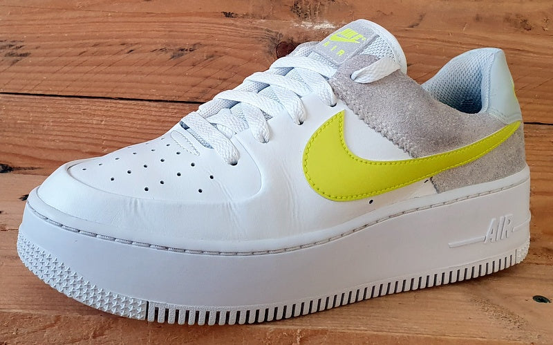 Nike Air Force 1 Sage Low Leather Trainers UK5.5/US8/EU39 CW2652-100 White/Lemon