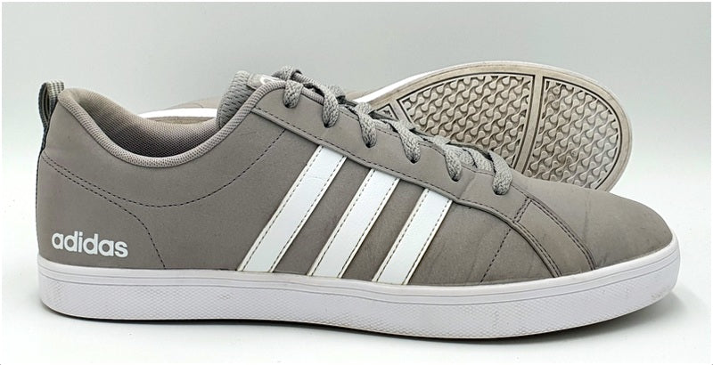 Adidas VS Pace Low Leather Trainers DB0143 Grey/White UK12/US12.5/EU47.5