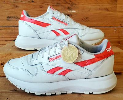 Reebok Classics Low Leather Trainers UK4.5/US7/EU37.5 GW3795 White/Orange Flare