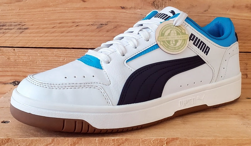 Puma Rebound Joy Low Leather Trainers UK8/US9/EU42 380747-07 White/Blue/Black