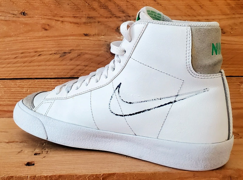 Nike Blazer 77 Multi Swoosh Leather Trainers UK4/US4.5Y/EU36.5 DM9475-100 White