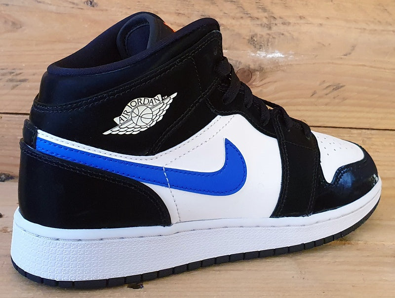 Nike Air Jordan 1 Mid Trainers UK5.5/US6Y/EU38.5 554725-084 Black Racer Blue