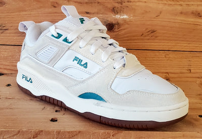 Fila Corda Low Leather/Suede Trainers UK4.5/US7/EU38 5TM02042-160 White/Green