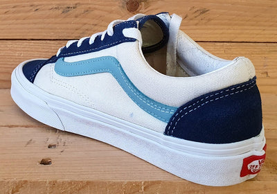 Vans Off The Wall Low Canvas Trainers UK4/US6.5/EU36.5 500714 Cream/Navy