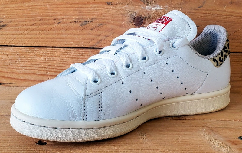 Adidas Stan Smith Low Leather Trainers UK4.5/US6/EU37 FV8080 White/Leopard
