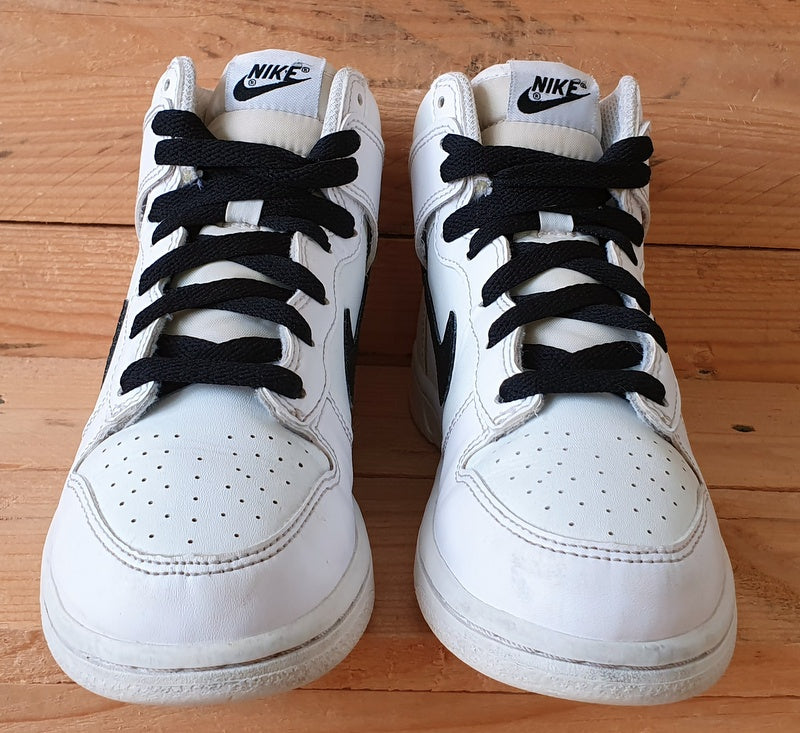 white and black dunks high