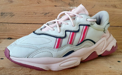 Adidas Ozweego Low Leather Trainers UK8/US9.5/EU42 EE5719 Icy Pink Trace Maroon