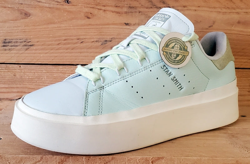 Adidas Stan Smith Platform Low Leather Trainers UK6.5/US8/E40 GY9343 Linen Green