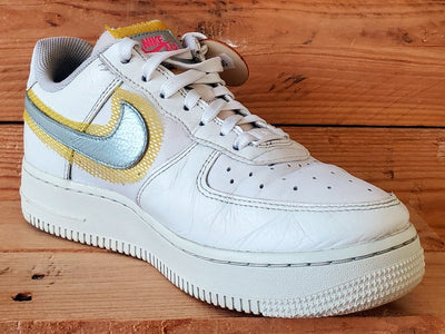 Nike Air Force 1 LX Leather Trainers UK5.5/US8/EU39 CZ8104-100 White/Uni Gold