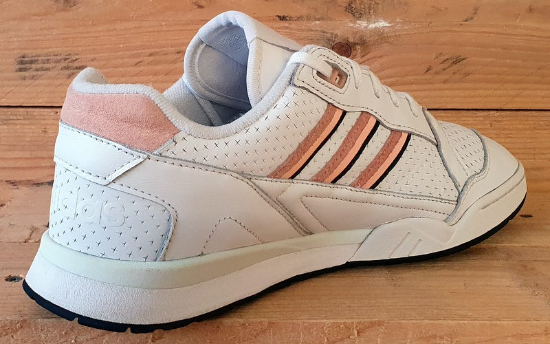 Adidas A.R Low Leather Trainers UK8/US8.5/EU42 EE5398 Cloud White Glow Pink