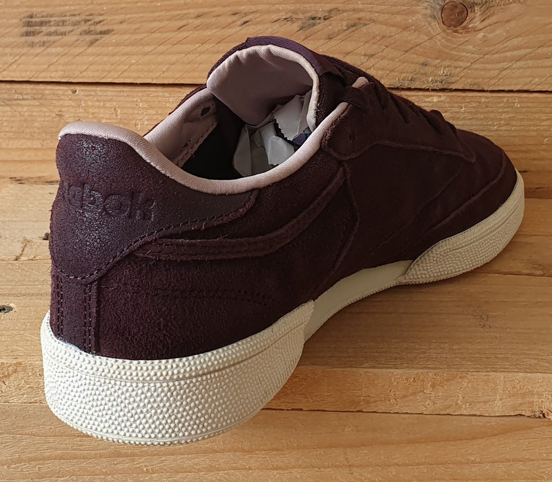 Reebok Club C 85 Low Suede Trainers UK6/US8.5/EU39 BS5192 Dark Purple