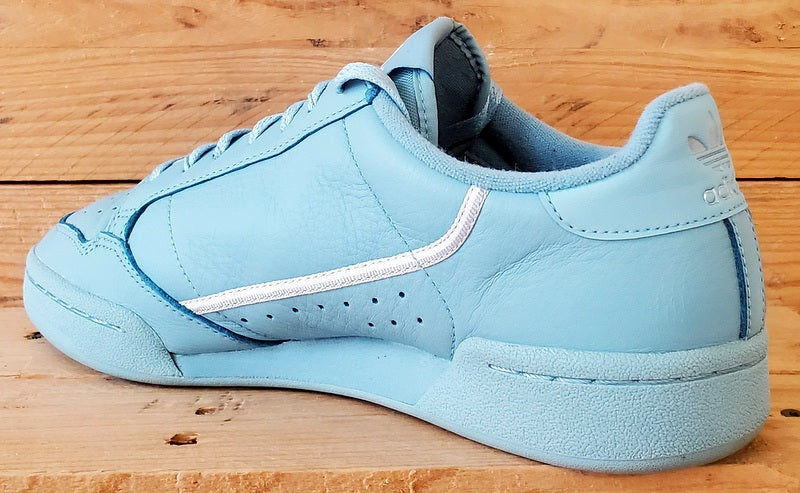 Adidas Continental 80 Low Leather Trainers UK9/US9.5/EU43 EE4145 Ash Blue/Grey