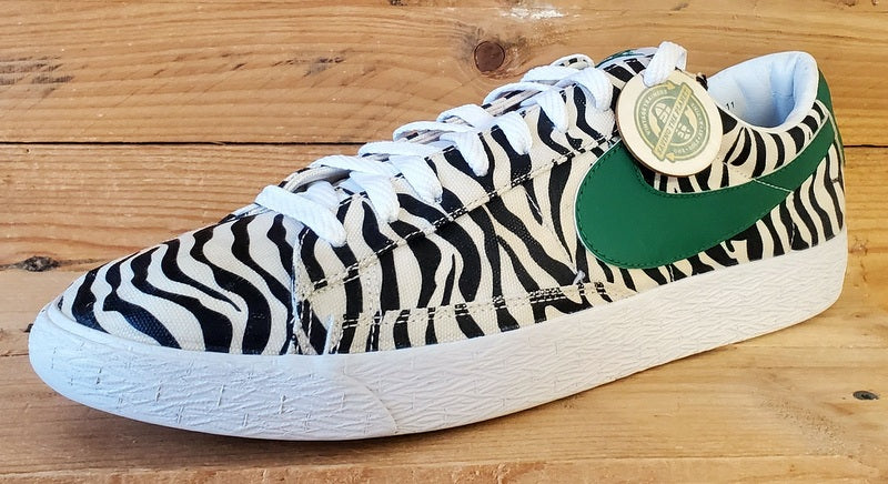 Nike Blazer Low Canvas Trainers UK10/US11/EU45 371760-130 White/Black/Zebra