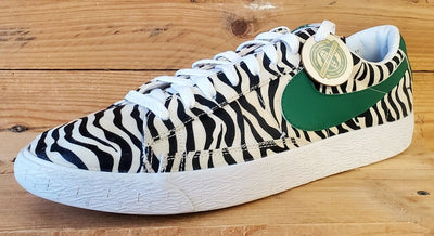 Nike Blazer Low Canvas Trainers UK10/US11/EU45 371760-130 White/Black/Zebra