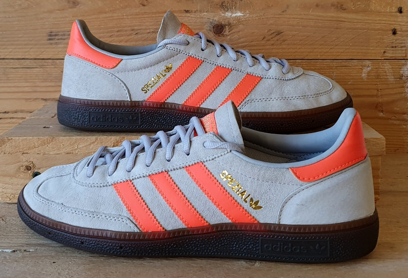 Adidas Handball Spezial Low Suede Trainers UK9/US9.5/EU43 EE5729 Grey/Coral/Gold