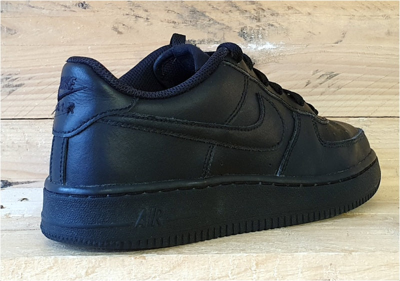 Nike Air Force 1 Low Leather Trainers UK4.5/US5Y/EU37.5 314192-009 Triple Black