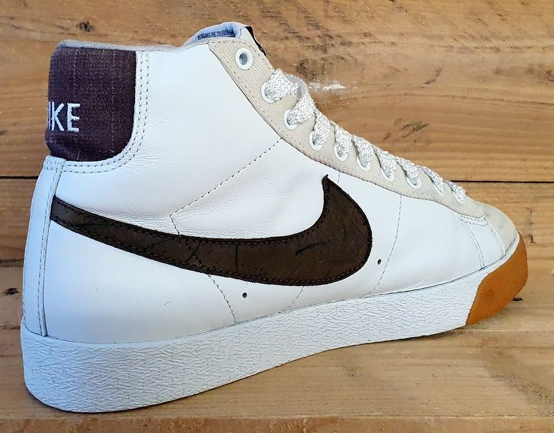 Nike Blazer Mid 73 Leather/Textile Trainers UK7/US8/EU41 310016-121 White/Brown