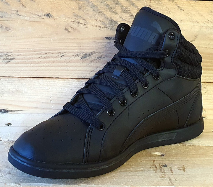 Puma Ikaz V2 Mid Leather Trainers Boots 363713 02 Black UK5.5 US8 EU38.5 VintageTrainers