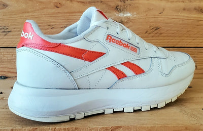 Reebok Classics Low Leather Trainers UK4.5/US7/EU37.5 GW3795 White/Orange Flare