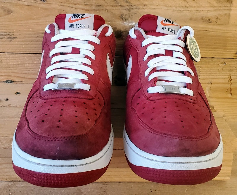 Nike Air Force 1 Low Suede Trainers UK10/US11/EU45 488298-620 Red/White