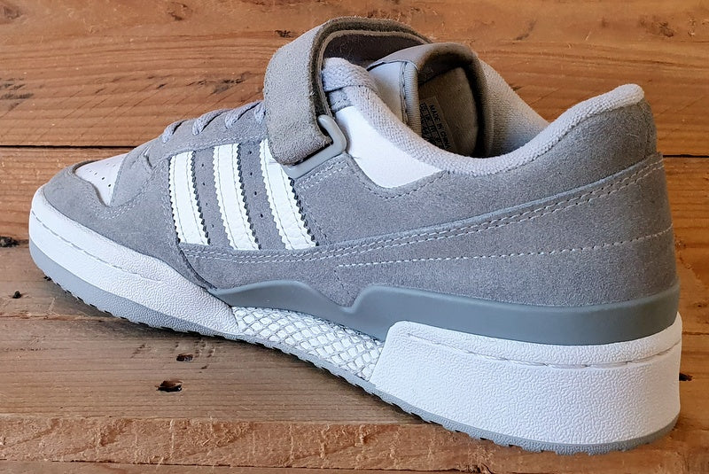 Adidas Forum Low Leather/Suede Trainers UK9.5/US10/EU44 GW0694 Grey/White