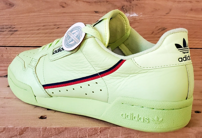 Adidas Continental 80 Leather Trainers UK9.5/US10/EU44 B41675 Semi Frozen Yellow