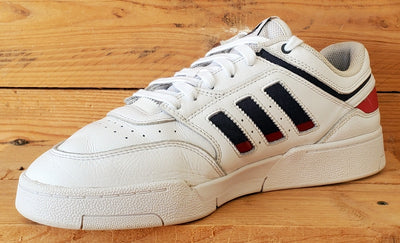 Adidas Drop Step Low Leather Trainers UK9/US9.5/EU43 IE6225 White/Black/Red