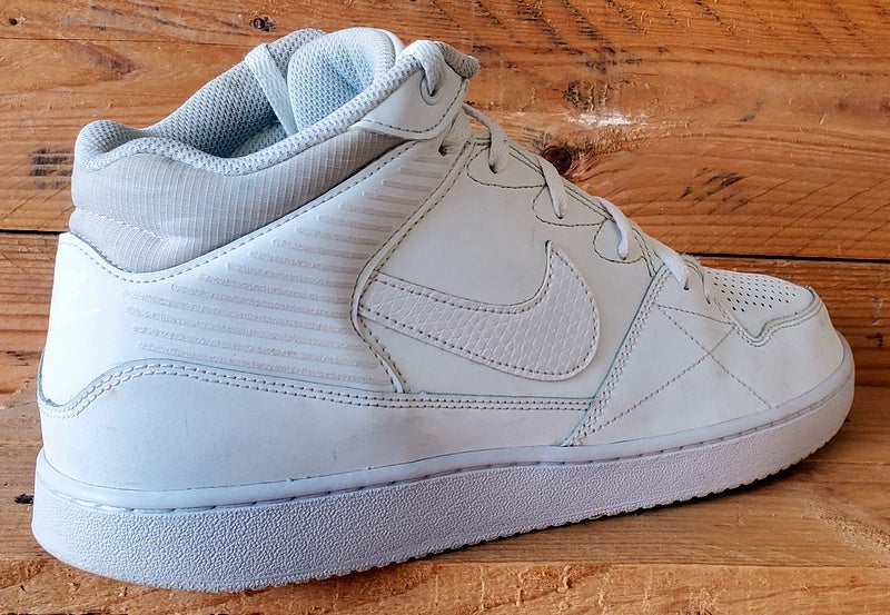 Nike Priority Mid Leather Trainers UK10/US11/EU45 641893-110 Triple White