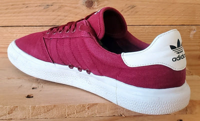 Adidas 3MC Low Canvas Trainers UK9/US9.5/EU43 DB3104 Bordeaux/White