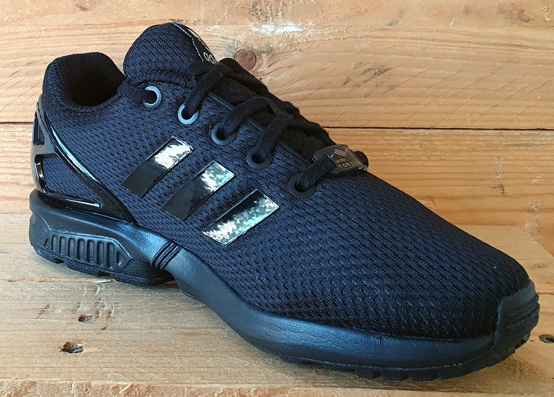 Adidas Originals ZX Flux Low Textile Trainers UK3.5/US4/EU36 G54575 Triple Black