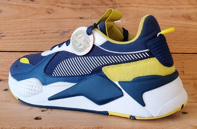 Puma RS-X Low Textile Trainers UK6/US7C/EU39 371626-02 Navy/White/Yellow